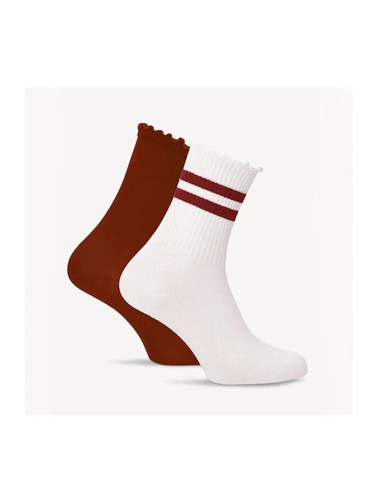 Tamaris Șosete White/red 2Pachet