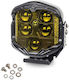 Ol-21w03y 7 Inch 3-Sided Lighting High Low Beam Car Modified Roof Work Light Roof Lights A-pillar Spotlights Yellow