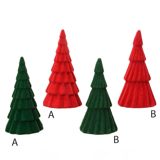Weihnachtsdekorationen mit Bäumen Stoffbaum 30,6cm Rotes