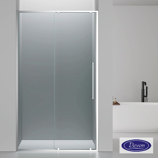 Devon Shower Screen for Shower with Sliding Door 97-100x200cm Chrome