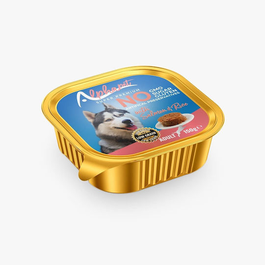 Alpha Pet Hrană Umedă pentru Câini cu Somon și Orez 100gr