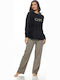 Galaxy Winter Damen Pyjama-Set Black