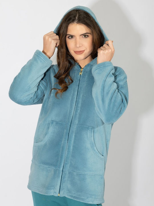 Harmony Winter Women's Robe Petrol