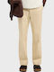 Trousers Elastic in Regular Fit Light Beige