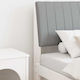 vidaXL Wooden Gray Bed Headboard Pillow 90cm