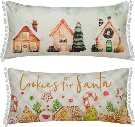 Kentia Christmas Decorative Pillow Rectangular Multicolour 30x60cm