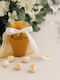Wedding Favor Double Heart Pot with Edelweiss Seeds