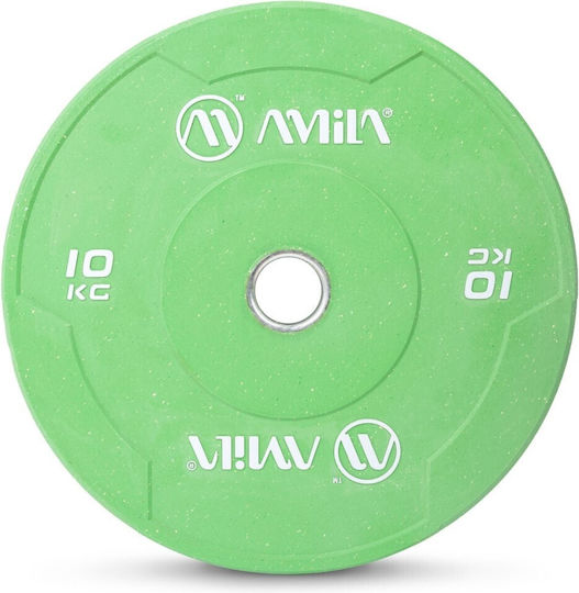 AMILA Olympic Type Metal Strength Training Plate 1 x 10kg Φ50mm With Handles