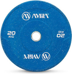 AMILA Δίσκος Ολυμπιακού Τύπου Μεταλλικός 1 x 20kg Φ50mm με Λαβές AMILA Δίσκος Ολυμπιακού Τύπου Μεταλλικός 1 x 20kg Φ50mm με Λαβές