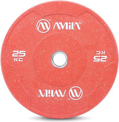 AMILA Δίσκος Ολυμπιακού Τύπου Μεταλλικός 1 x 25kg Φ50mm με Λαβές AMILA Δίσκος Ολυμπιακού Τύπου Μεταλλικός 1 x 25kg Φ50mm με Λαβές