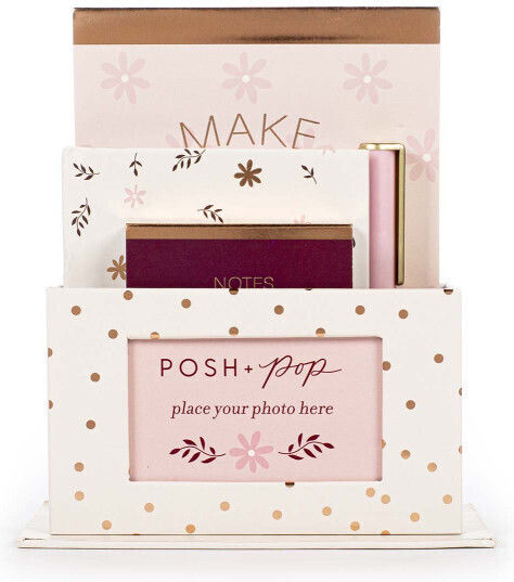 Tri-coastal Cozy Office Set 3 Notebooks Pens Rose Gold
