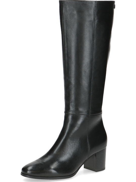 Leder Damenstiefel Schwarz