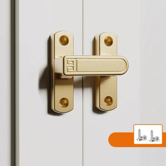 Sliding Door Lock Screw Adjustable Height 0-7 mm Gold