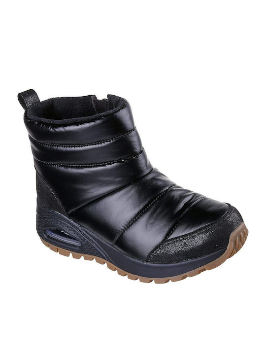 Uno Rugged Γυναικεία Μποτάκια Μαύρα