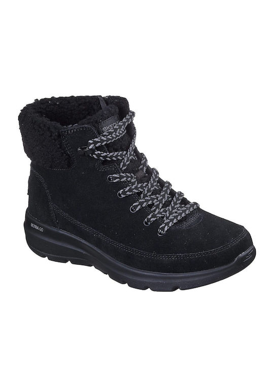 Glacial Ultra Suede Ghete Dama Negre