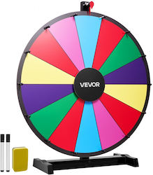 Vevor 610 Mm Award Wheel 14 Positions Base Tabletop Roulette Luck Board 2 Markers 6 Colors Easy Assembly Events Party Pubs Trade Shows Carnivals