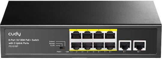 Cudy FS1010P v3 Unverwaltet L2 PoE+ Switch mit 8 Ports Ethernet