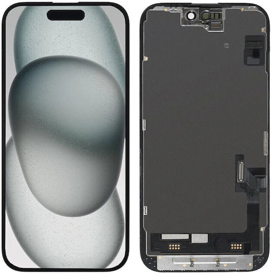Екран OLED Soft със Сензорен Механизъм за iPhone 15 Plus (Черен)