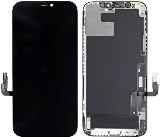 O ecran OLED Soft cu Mecanism Tactil pentru iPhone 12, iPhone 12 Pro (Negru)
