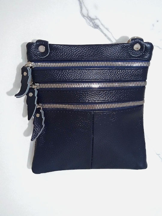 Leather Women's Bag Crossbody Blue