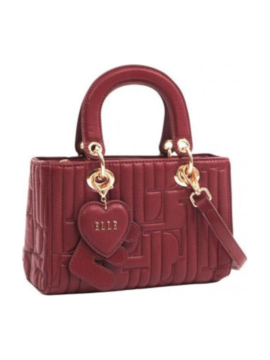 Elle Damentasche Handtasche Burgundisch