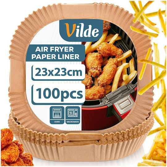 Vilde Αντικολλητικά Χαρτιά για Air Fryer 23x23εκ. 100τμχ