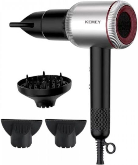 Kemei Hair Dryer with Diffuser 3000W Silver