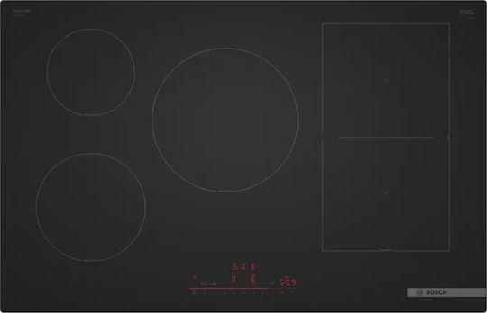 Bosch Serie 6 Smart Induction Cooktop Autonomous with Child Lock Function 80.2x52.2εκ.