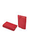 Small Leather Women's Wallet Classic Red