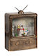 Crăciun Iluminată Ornamental TV Baterie 15.5x7x23cm 1buc