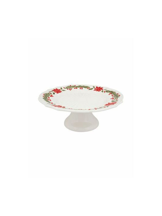 Bordallo Pinheiro Weihnachtliche Tortenständer Keramik D32cm.