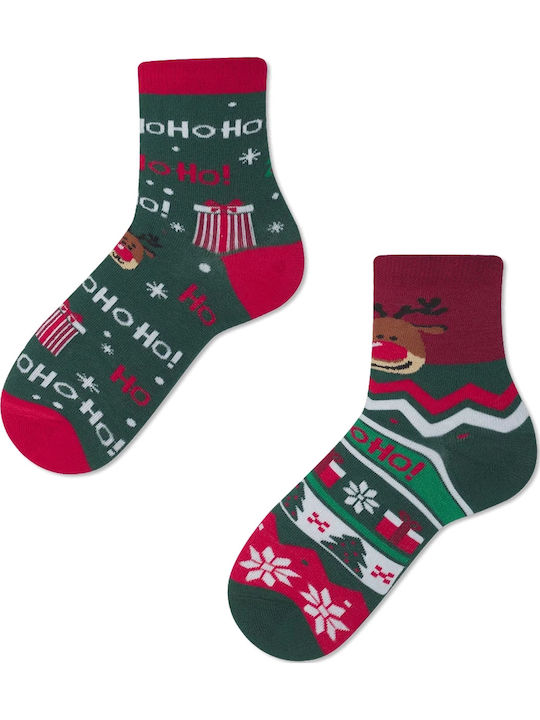 Many Mornings Детски чорапи Rudolph Зелени