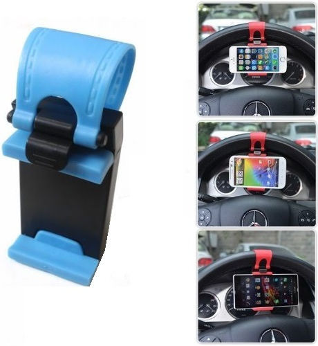 Car Mobile Mount with Adjustable Hooks Black