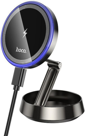Hoco HW33 Βάση Κινητού Αυτοκινήτου 4.5" - 7" με Μαγνήτη MagSafe Metal Gray