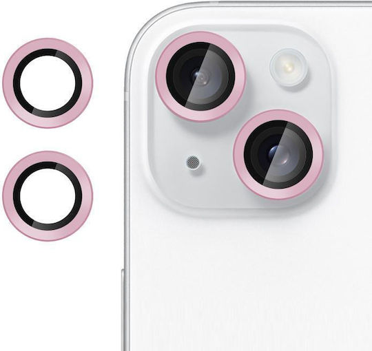 Kalebol Protecție Cameră Tempered Glass Pink pentru iPhone 13 mini