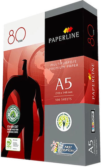 Paperline Χαρτί Εκτύπωσης A5 80gr/m² 500 φύλλα