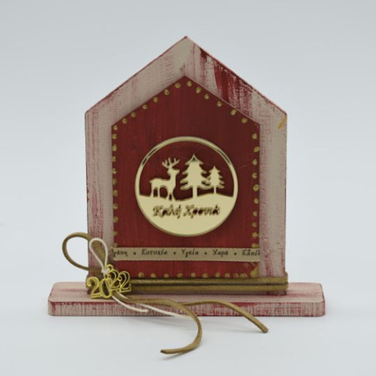 Bellissimo Επιτραπέζιο Γούρι από Ξύλο 14x14cm