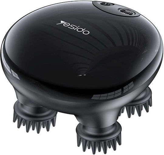 Yesido Handheld Head Massager Mg04 4 Gear Head Scratcher Electrical Muscle Stimulation 1200mAh 3200rpm Black