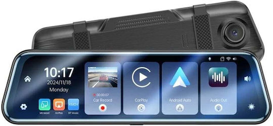 Yesido Yesido Autodigitale Videorekorder auf dem Spiegel 4K mit Bildschirm