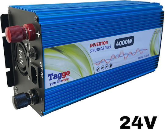 Taggo Invertor Auto Unda sinusoidală pură 4000W pentru Convertirea 24V DC în 220V AC