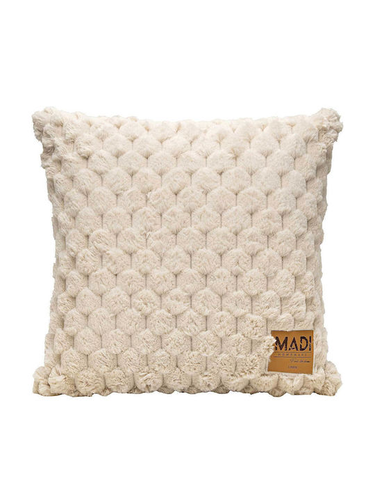 Madi Μαξιλάρι Καναπέ Maisony από Γούνα Beige 45...