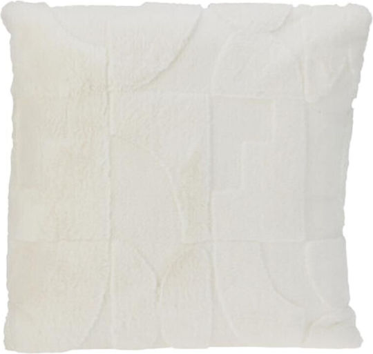 Koopman Perna De Canapea Din Catifea Albă 45x45cm