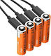 Xtorm Επαναφορτιζόμενες Μπαταρίες AA Li-ion 2200mAh 5V 4τμχ