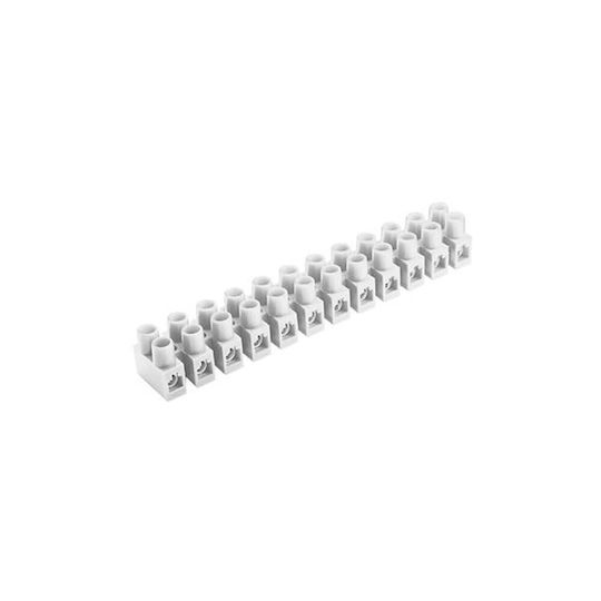 Κλέμα 2,5 4mm² Σειρά 12 Επαφών Λευκή