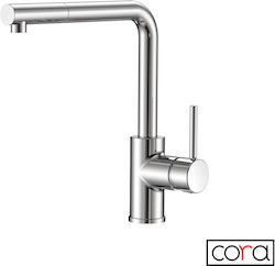 Cora Kitchen Faucet with Pull-Out Spray Silver Cora Kitchen Faucet with Pull-Out Spray Silver