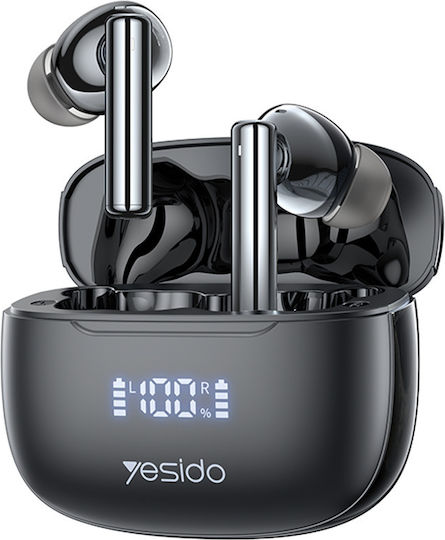 Yesido TWS23 In-Ear Bluetooth-Freisprecheinrichtung Kopfhörer mit Schweißresistenz und Ladeetui Schwarz