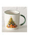 MSA Christmas Mug Green D8.5cm.