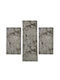 Modern Velvet Bedroom Rugs Set Grey Luna-0175-grey-set 3pcs