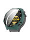 Tempered Glass Film Integrated Plastic Case in Green color for Huawei Watch GT 6 Pro
