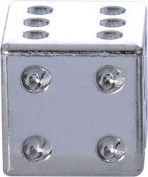 Oxford Lucky Würfel Ventilkappen Silber